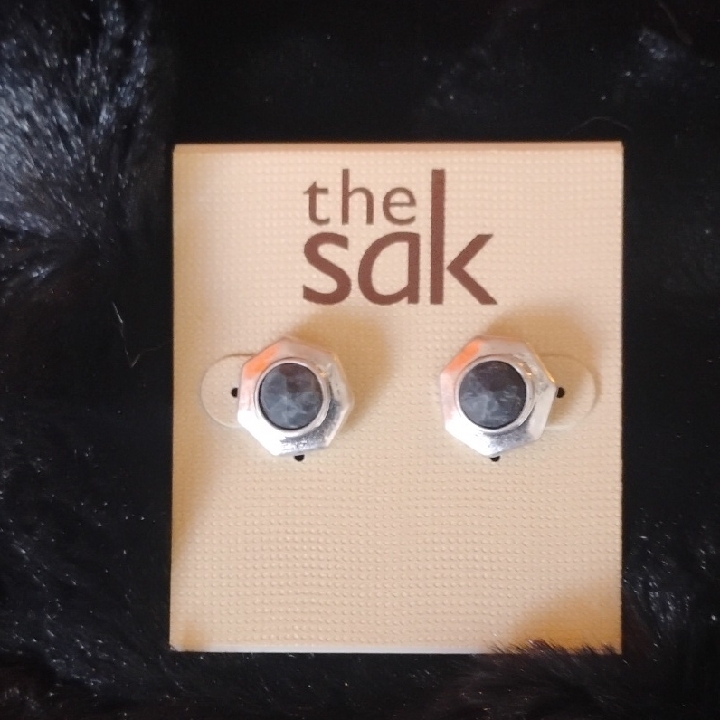 The Sak Silver And Black Stud Earrings 12$